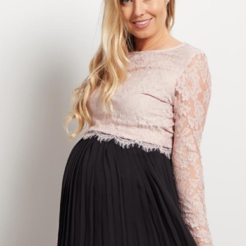 HP {PinkBlush} Lace Maternity Crop Top S Post Maternity Bump - Picture 11 of 14